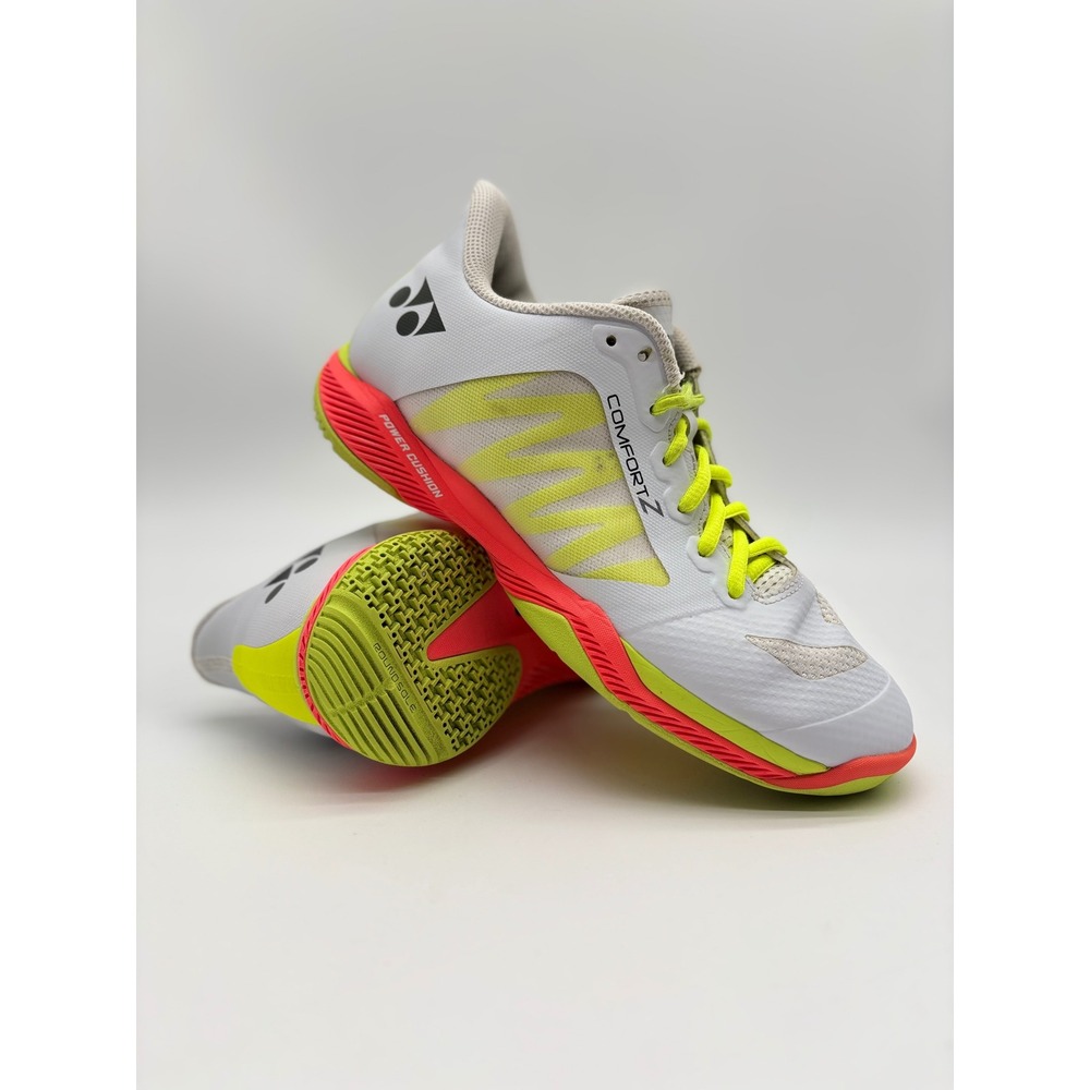 Yonex Power Cushion Comfort Z Badminton Shoes White Yellow Red Womens 9 Mens 7.5